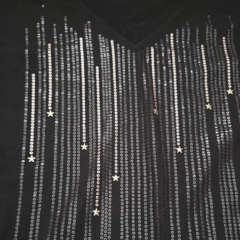 Aeropostale Black Short Sleeve Tee with Silver Accents - Picture 5 of 6